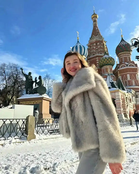 Casaco Sabrina com Textura Felpuda